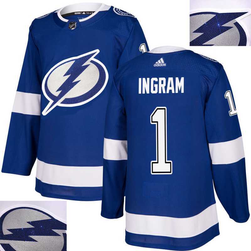 Lightning #1 Ingram Blue With Special Glittery Logo Adidas Jersey